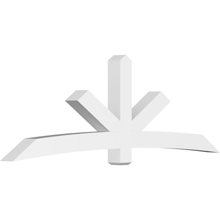 Ekena Millwork Alberta Architectural Grade PVC Gable Bracket, 108"W x 36"H x 6"D x 6"F, 8/12 Pitch GBP108X36X0606ALB00